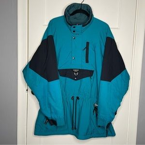 Vintage Mountain Goat Anorak Ski Jacket 1980s/90s Men’s Medium Turquoise/Black